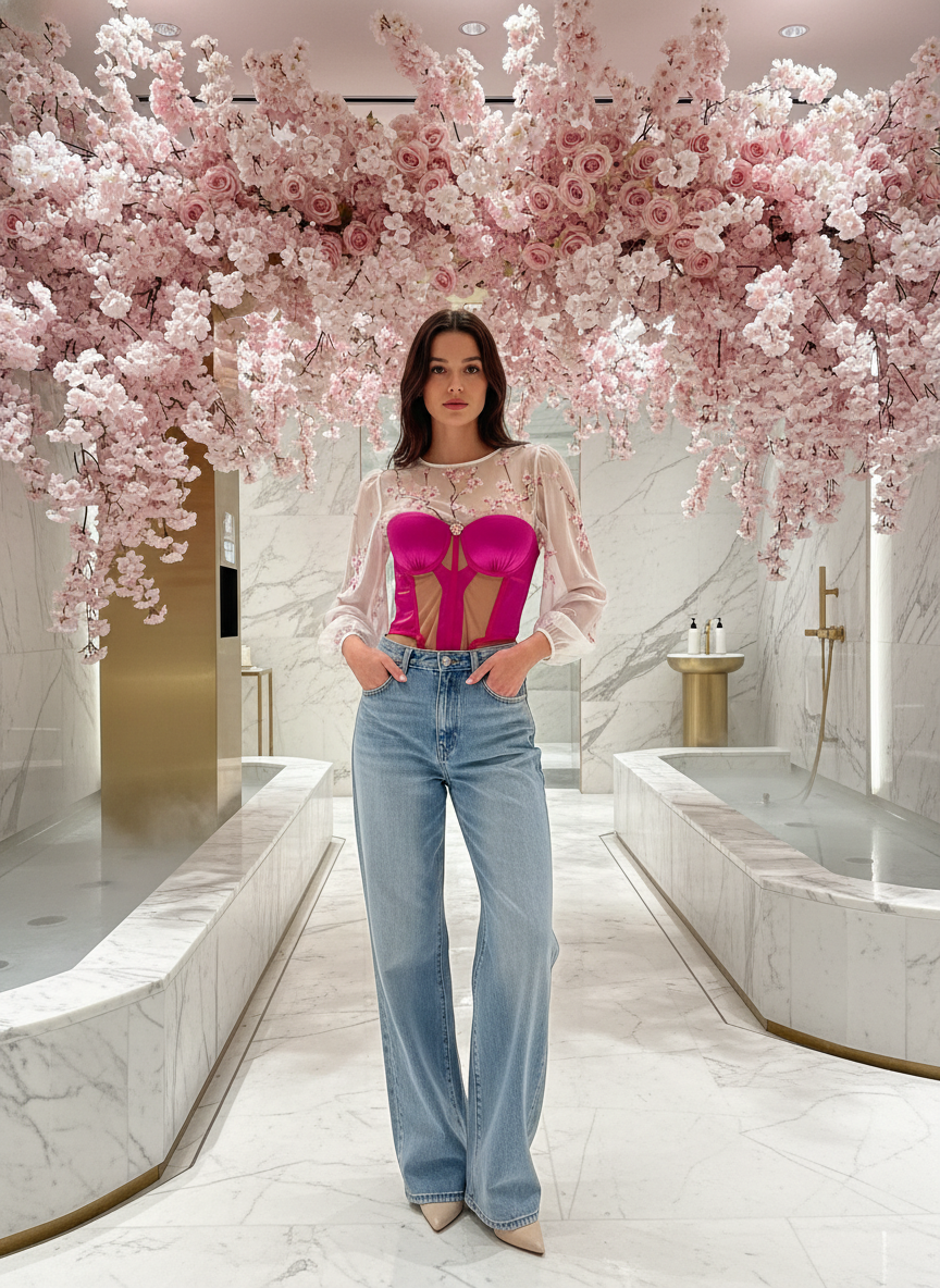 Cerezo en Flor con jeans