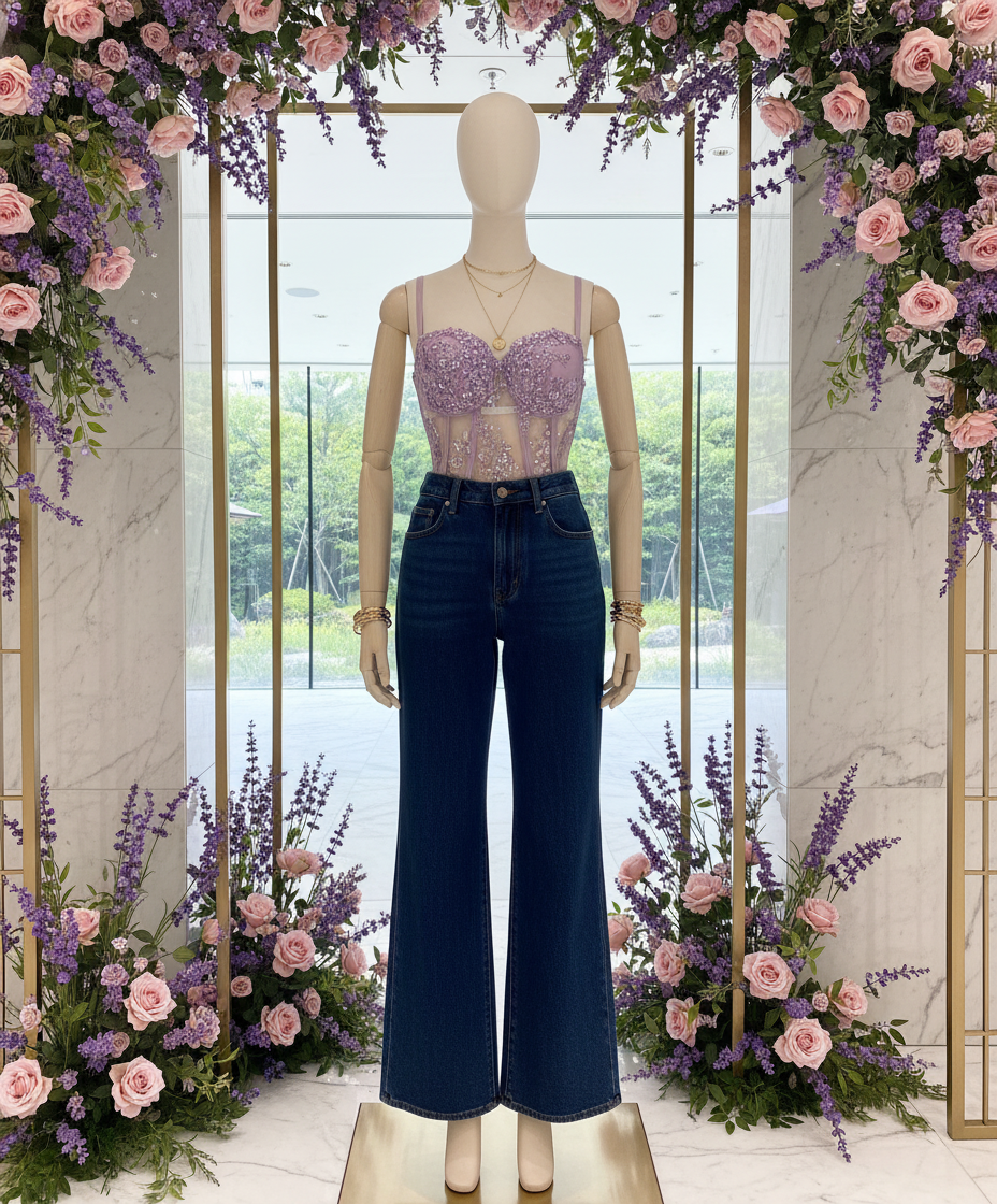 Lavanda Encantada con jeans