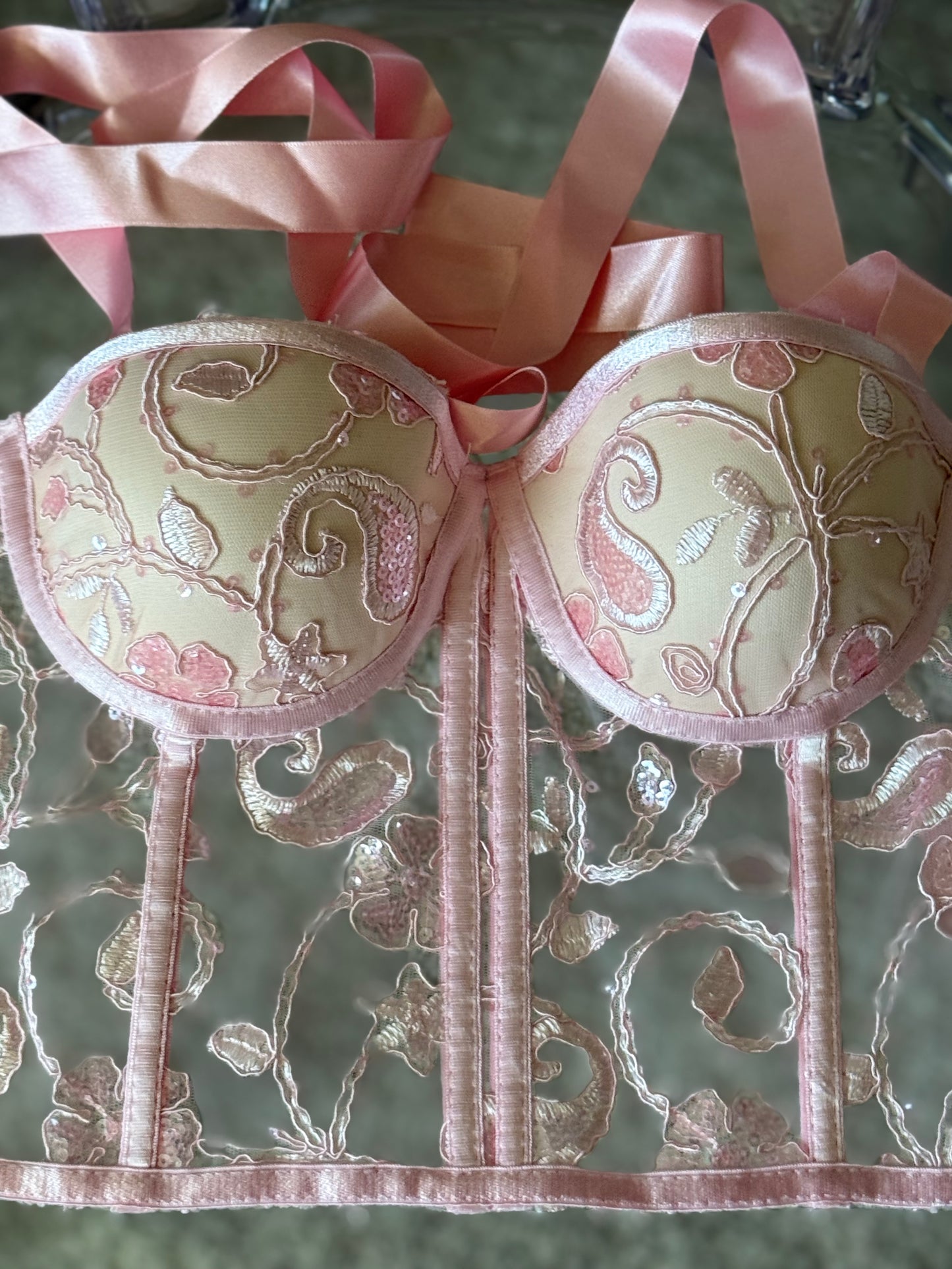 Corset Hortensia Rosada