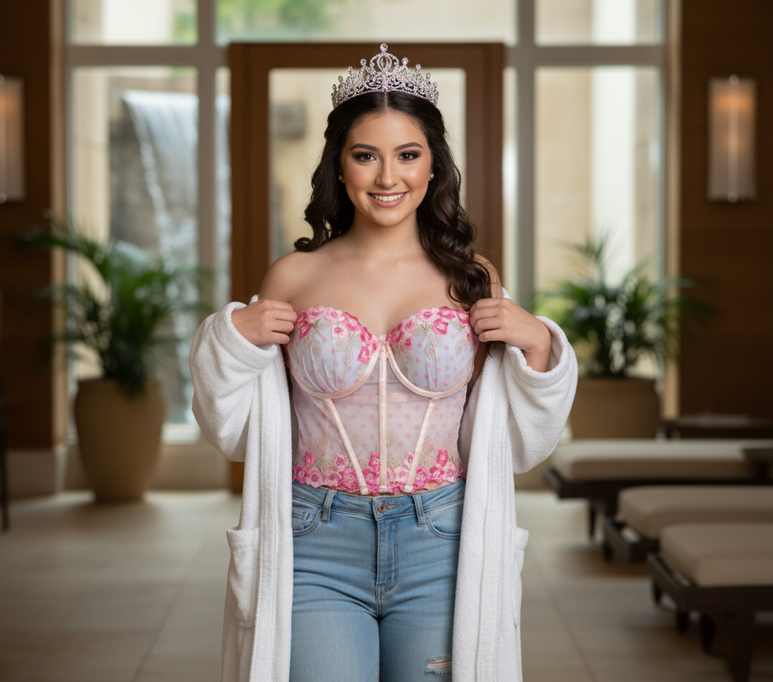 Corset Polka Dots spa con bata