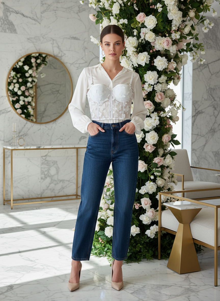 Gardenia Pura con jeans
